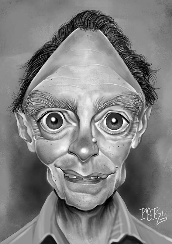 Edgar Oliver Caricature by Rick Baldwin