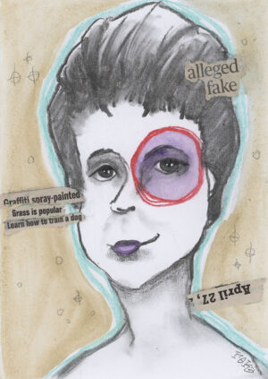 Mixed media outsider art by rek