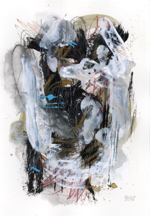 Cherokee Series #3 mixed media painting by Rick Baldwin