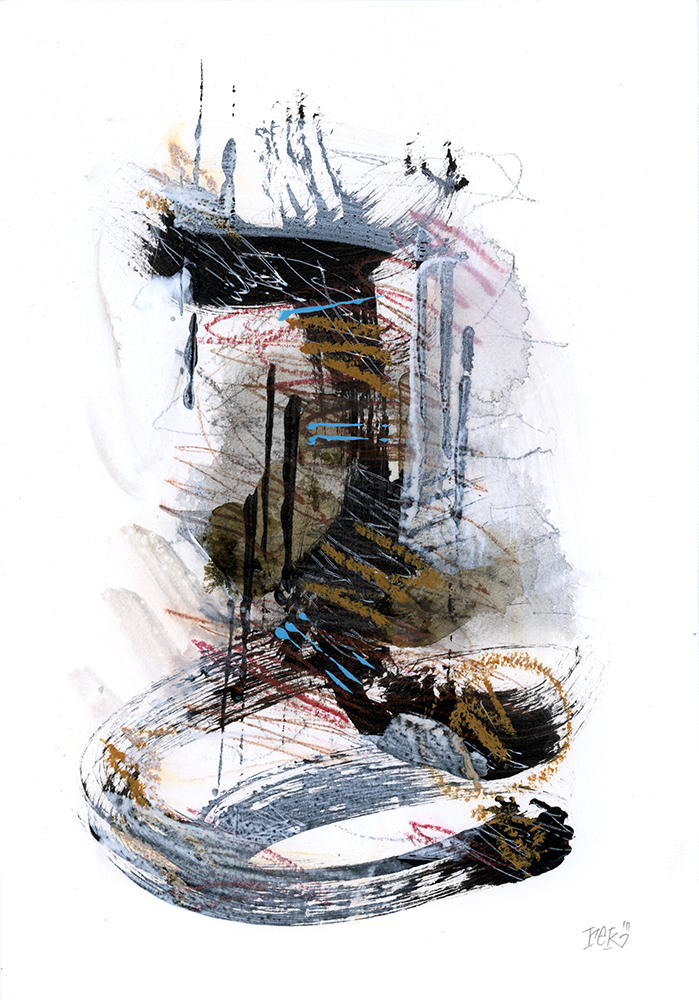 Cherokee Series #7 small painting by rek
