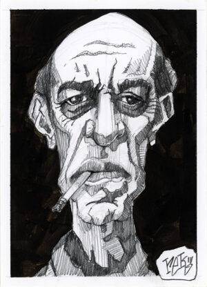 original cartoon portrait Thomas by Rick Baldwin