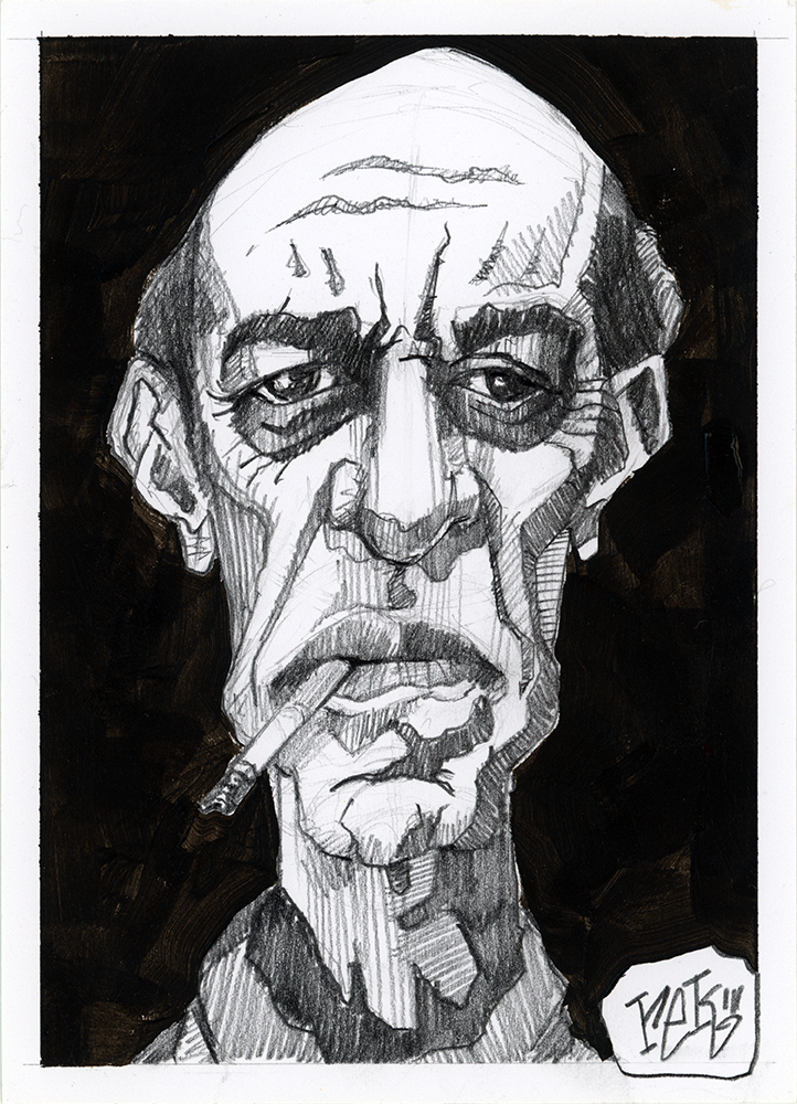 original cartoon portrait Thomas by Rick Baldwin